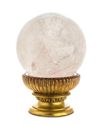A Rock Crystal Sphere Diameter 11 1/2 inches.