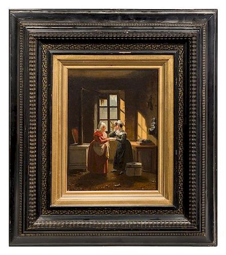 * Jean-Baptiste Lecoeur, (French, 1795-1838), Two Women Near a Window, 1829