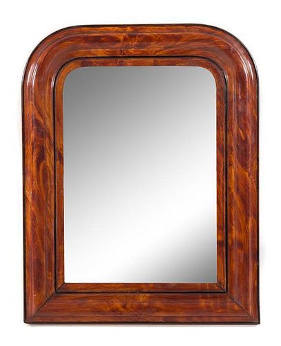 A Louis Philippe Faux Grained Mirror Height 27 x width 21 inches.