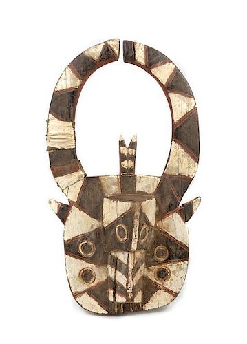 * A Bobo Wood Mask Height 23 3/4 inches.