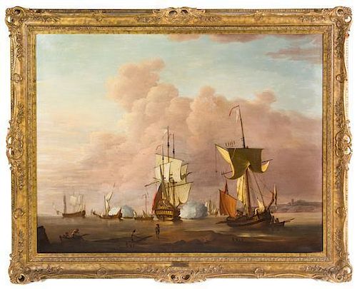 Peter Monamy, (British, 1681-1749), A Royal Yacht and a Flagship of the Squadron of the Red