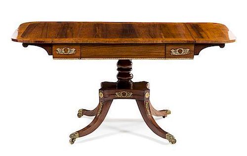A Regency Rosewood Sofa Table Height 28 x width 57 x depth 27 inches.