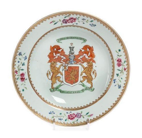 A Chinese Export Soup Plate Diameter 9 inches.