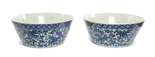A Pair of Chinese Porcelain Basins Diameter 22 inches.
