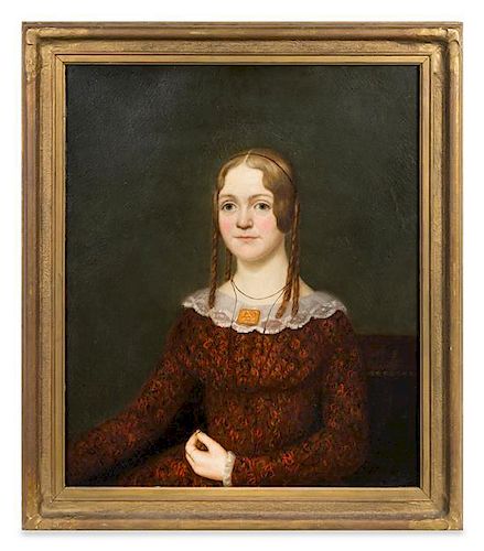 * George Peter Alexander Healy, (American, 1813-1894), Portrait of Mrs. N. P. Ryder, Circa 1834