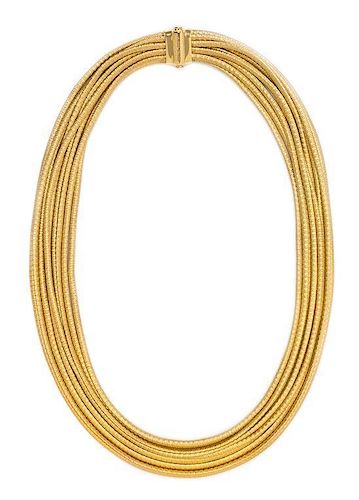 An 18 Karat Yellow Gold Multistrand 'Cairo' Necklace, Marco Bicego, 59.00 dwts.