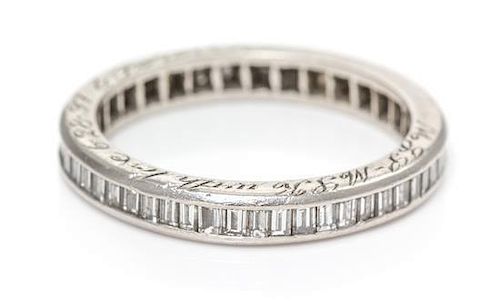 * A Platinum and Diamond Eternity Band, 2.20 dwts.