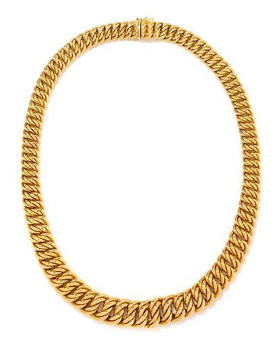 * A 14 Karat Yellow Gold Necklace, Italian, 29.70 dwts.