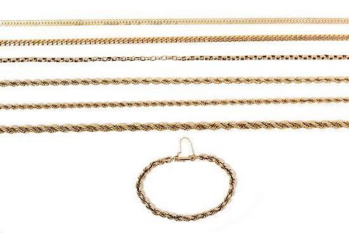 * A Collection of Gold Chains, 158.00 dwts.
