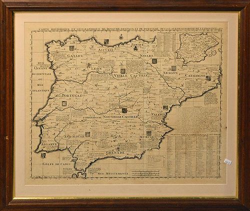18th/19th C. Map of Portugal