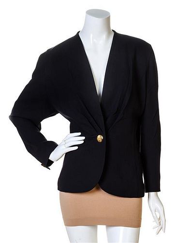 A Carven Navy Wool Jacket, No size.