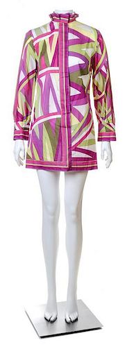 An Emilio Pucci Multicolor Cotton Tunic, Size 12.