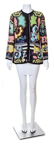 An Etro Multicolor Silk Jacket, Size 44.