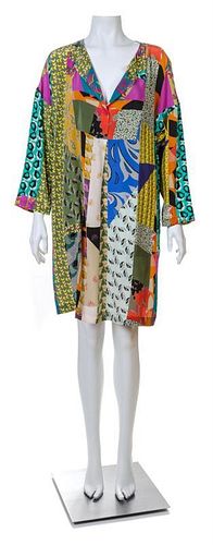 An Etro Multicolor Silk Dress, SIze 42.