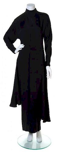 A Gianni Versace Black Silk Dress, Size 42.