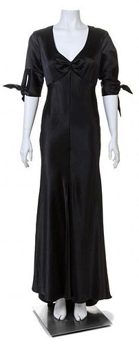 A Naeem Khan Black Silk Gown, No size.