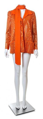 A Norell 1960s Orange Wool Jacket, No size.