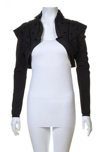 A Valentino Black Knit Bolero Jacket, No size.