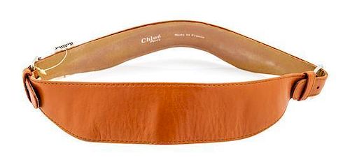 A Chloe Brown Leather Belt,