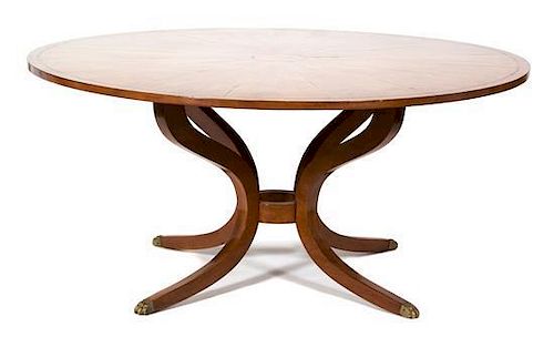 A Dessin Fournir Table Height 29 1/2 x diameter 64 inches.