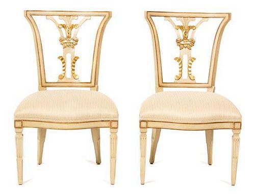 A Set of Michael Taylor Dining Chairs Height 38 1/4 inches.