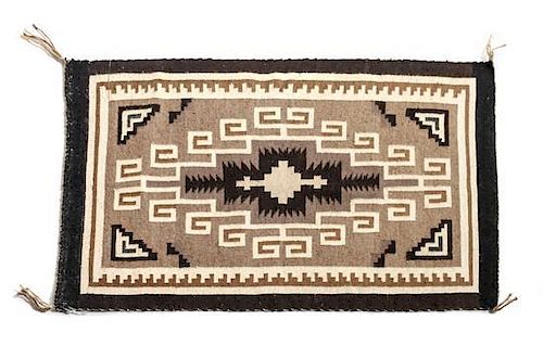 Navajo Two Grey Hills Rug 30 x 20 inches