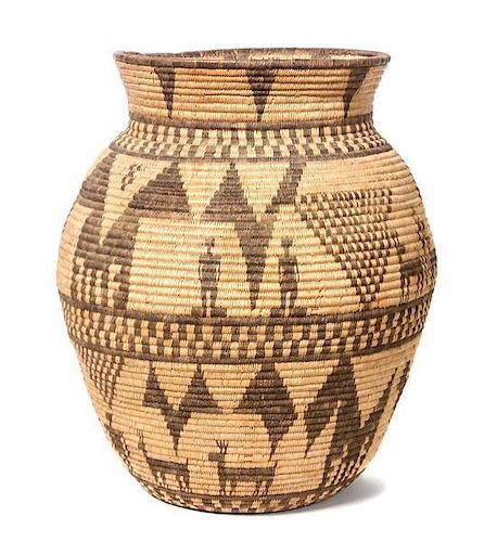 Western Apache Pictorial Olla Basket Height 16 x width 12 inches