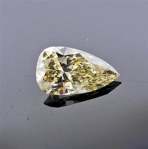 GIA 1.73ct VS2 Fancy Yellow Pear Diamond