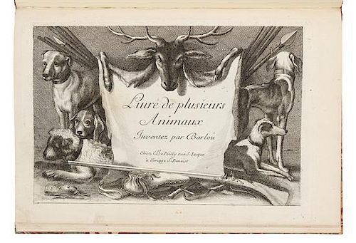 BARLOW, Francis (ca 1626-1704). Livre de plusieurs Animaux Inventez par Barlou. [Paris:] Chez De Poilly [ca 1675].