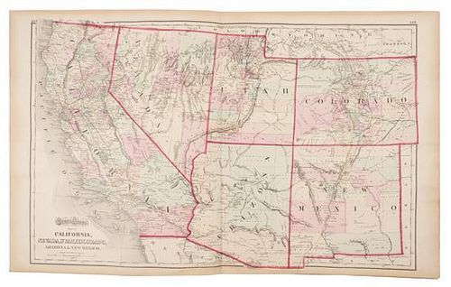 * [ATLASES] GRAY, O.W. Gray's Atlas of the United States, with General Maps of the World... Philadelphia: Stedman, Lyon, 1873