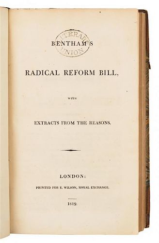 BENTHAM, Jeremy (1748-1832). A sammelband of 11 political and legal tracts, comprising: