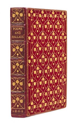 [DOVES BINDERY - COBDEN-SANDERSON]. SWINBURNE, Algernon Charles (1837-1909). Poems and Ballads. London: Edward Moxon & Co, 18
