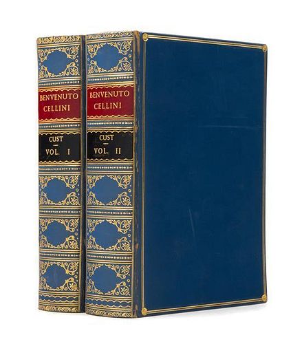 * CELLINI, Benvenuto (1500-1571). Robert H. Hobart, ed. Life of Benvenuto Cellini. London: G. Bell & Sons, 1910. Blue polishe