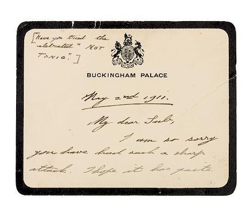 * WINDSOR, Edward, Duke of (1894-1972). Autograph letter signed ("Edward"), as Prince of Wales, to "My dear Sub." London, 2 M