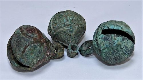 3PC Chinese Han Dynasty Archaic Bronze Bells