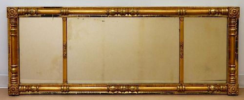 C.1800 American Federal Gilt Over Mantel Mirror