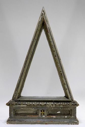 European Christian Carved Wood Reliquary Display
