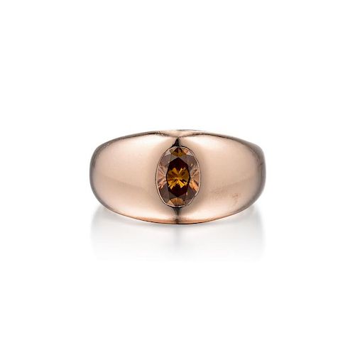 A 1.22-Carat Fancy Deep Orange-Brown Diamond Ring