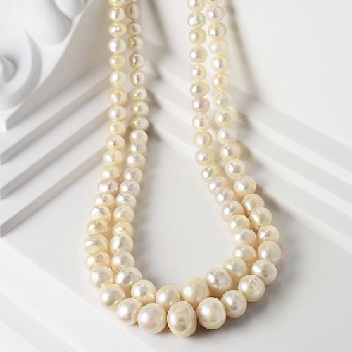A Double Strand Natural Saltwater Pearl Necklace