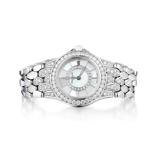 Patek Philippe Neptune Diamond White Gold Ladies Watch ref. 4881