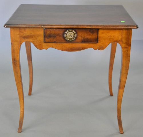 Louis XV style table with drawer. ht. 28 in., top: 26" x 30"   Provenance: The Estate of Thomas F Hodgman of Fairfield, Conne
