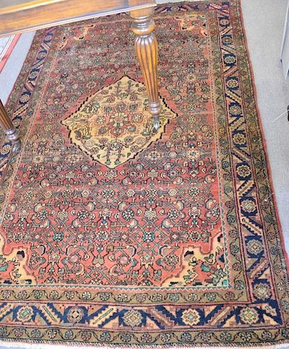 Oriental throw rug, 5' x 7'7".