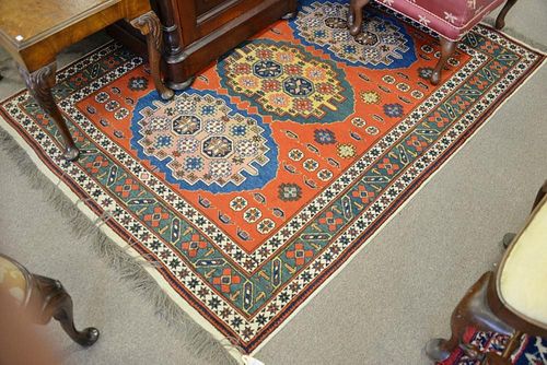 Oriental throw rug. 4'10" x 6'3"