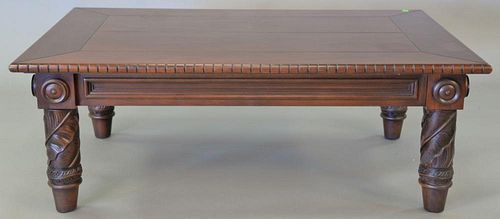 Ralph Lauren contemporary mahogany coffee table. ht. 18 in., top: 33" x 50"
