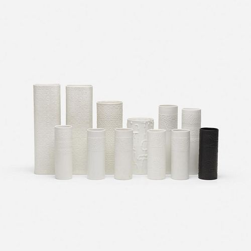 Cuno Fischer, collection of twelve vases