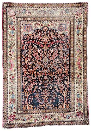 Antique Lavar Kerman Prayer Rug, Persia: 4'9'' x 6'10''