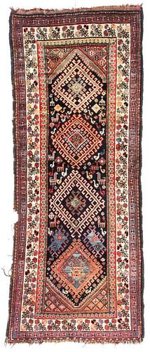 Antique Hamadan Rug, Persia: 3'4'' x 8'5''