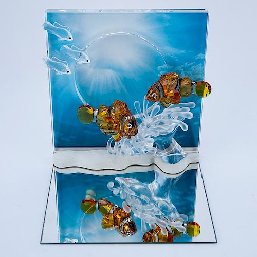 Swarovski Crystal Wonders Of The Sea "Harmony". In original box. Includes display stand, mirror, ba