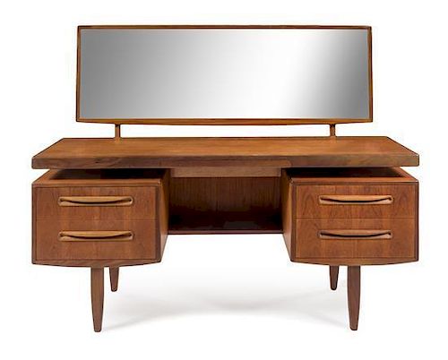 Scandinavian Design, c.1960, desk/vanity with mirror