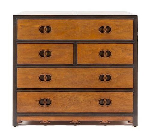 Michael Taylor (American, 1927-1986), Baker, 1960s, a 5-drawer chest